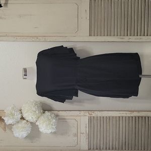 New Loft black ruffle sleeves dress size XSmall